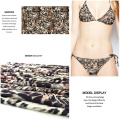 Leopard Printed High-Stretch Polyester Spandex Swimwear Fabric